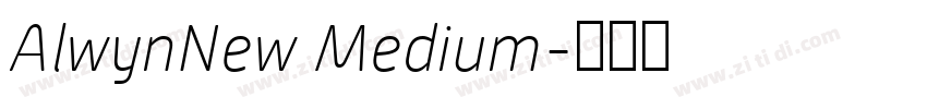 AlwynNew Medium字体转换